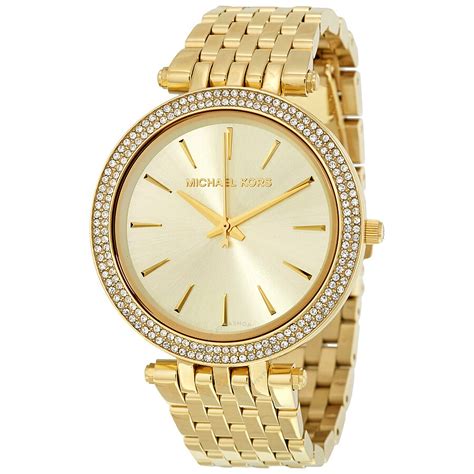 black and gold michael kors watch women's